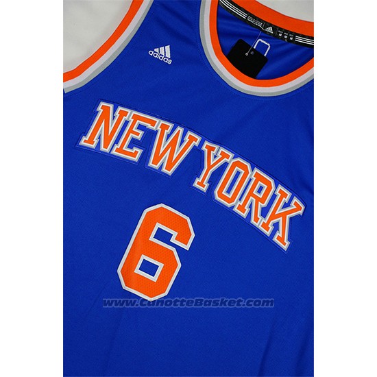 Maglia New York Knicks Kristaps Porzingis #6 Blu